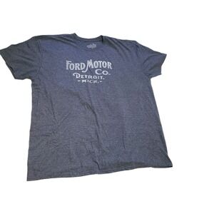 TeeLuv Blue/ Gray Ford Motor T Shirt Detroit Mich 3XL‎ Casual